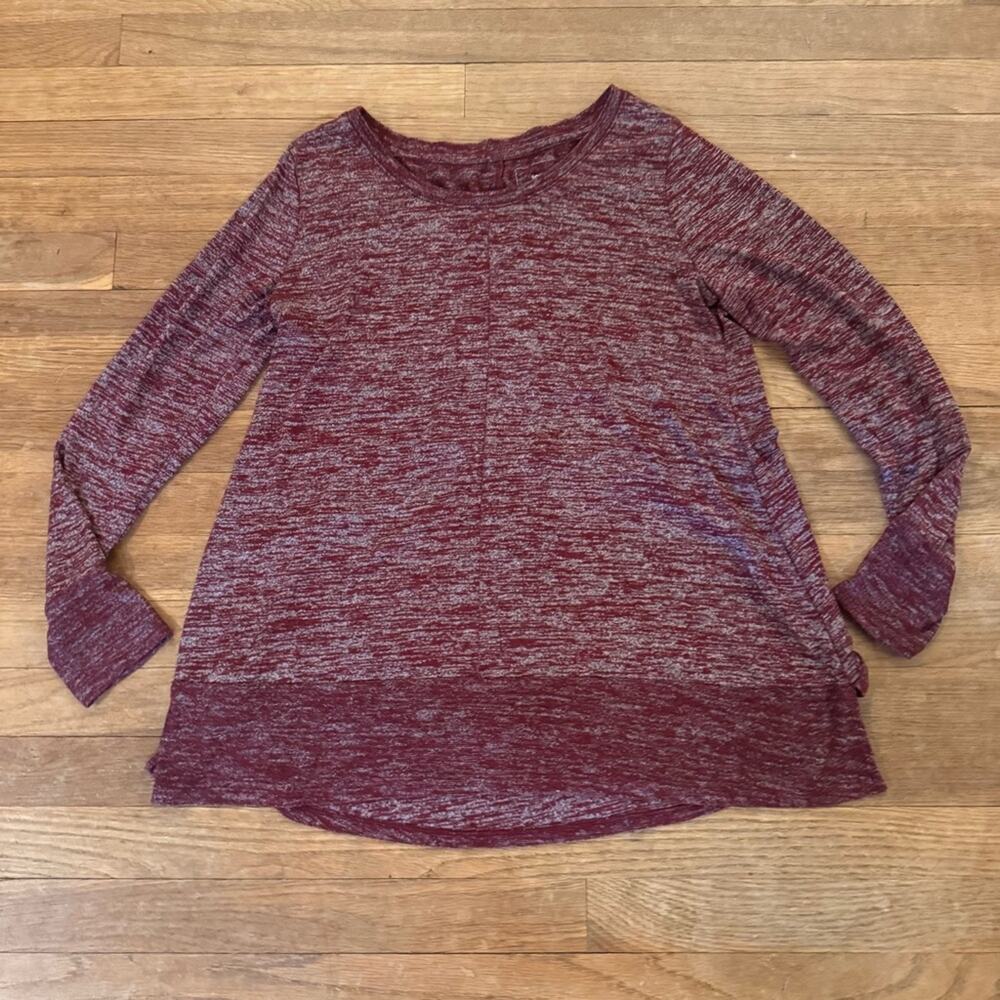 Sonoma rust gray long sleeve crewneck shirt top tunic size medium M
 b13